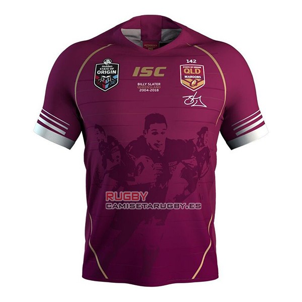 Camiseta Queensland Maroons 1 Rugby 2019 Conmemorative